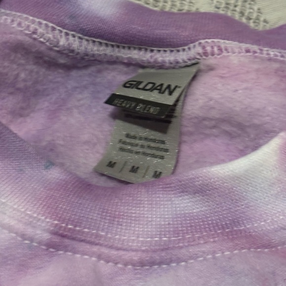 Tie Dye Adult Medium Cropped Crewneck Sweatshirt - Picture 3 of 4